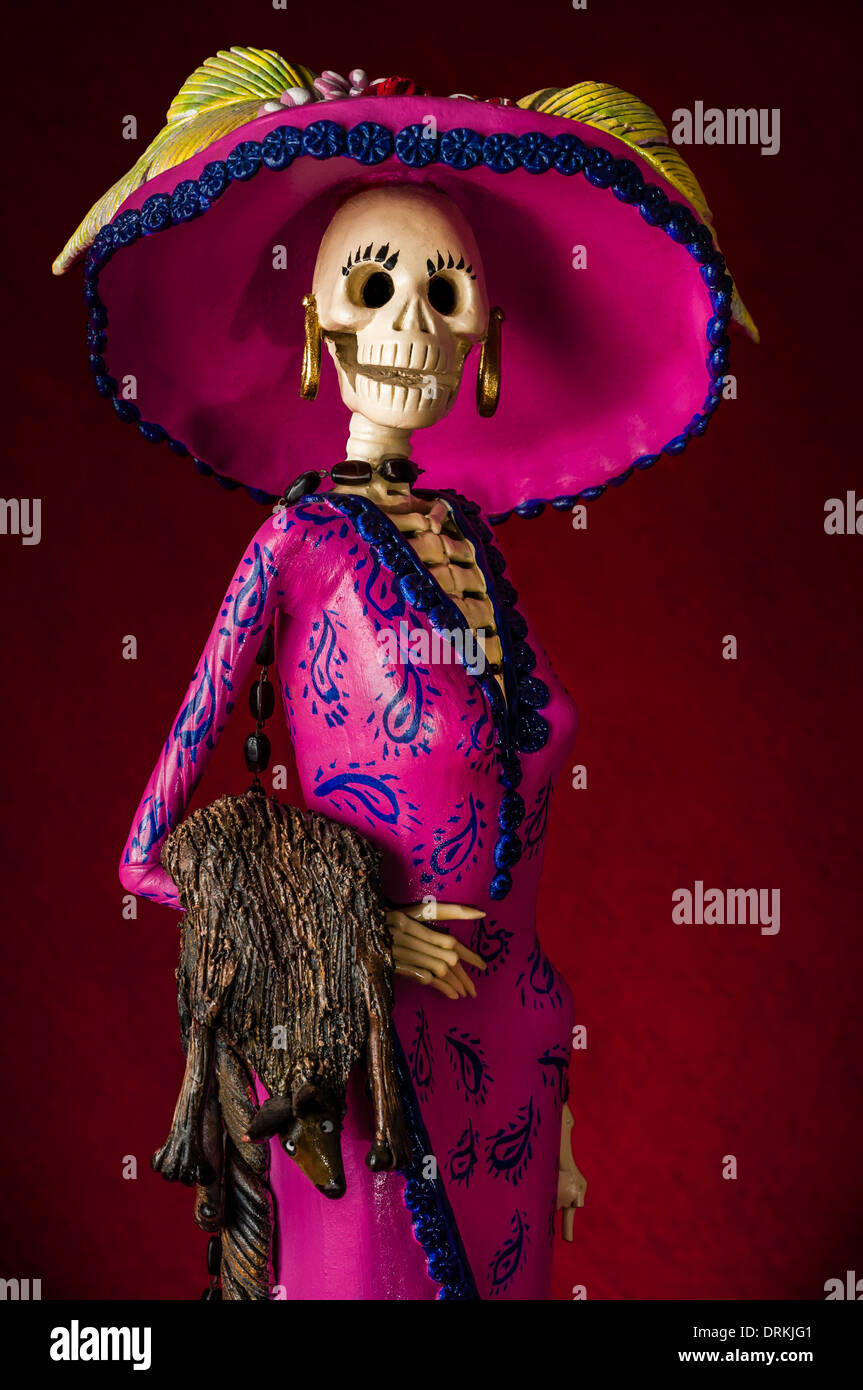 Day of the dead. Traditional mexican catrina skeleton Stock Photo