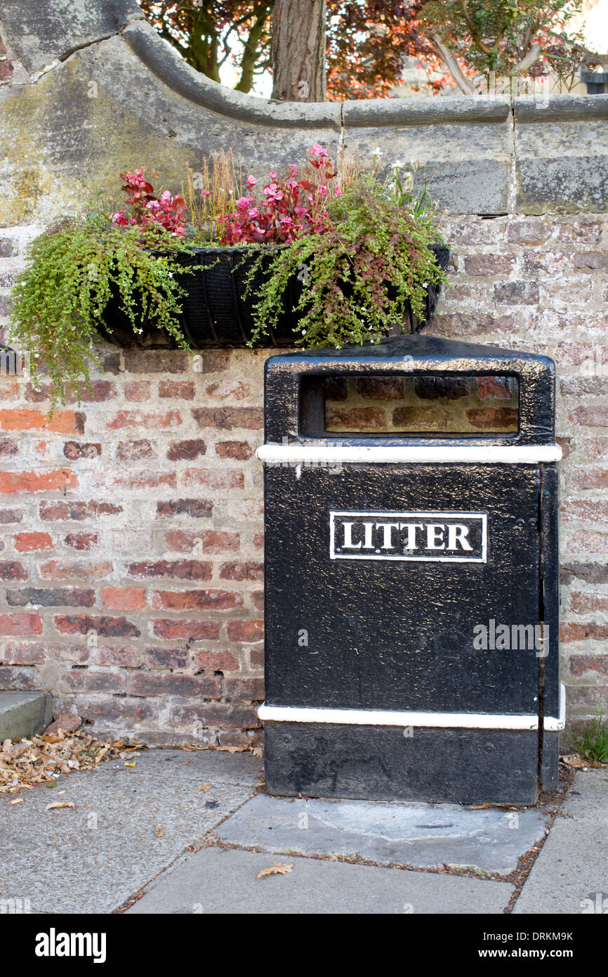 Black outside bin, Driffield East Yorkshire UK Stock Photo Alamy