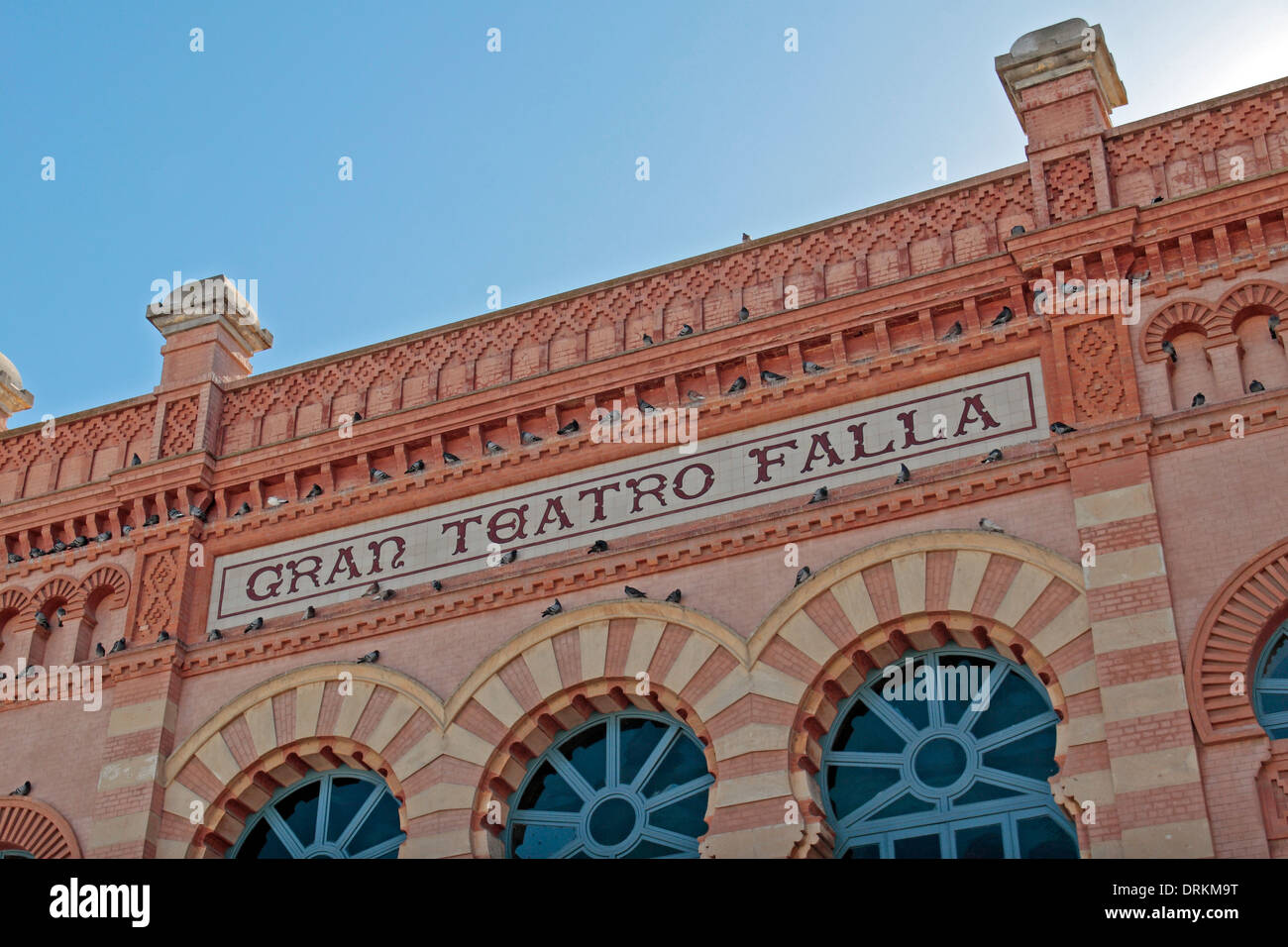 The Gran Teatro Falla in  Plaza Fragela, Cadiz, Andalusia, Spain. Stock Photo