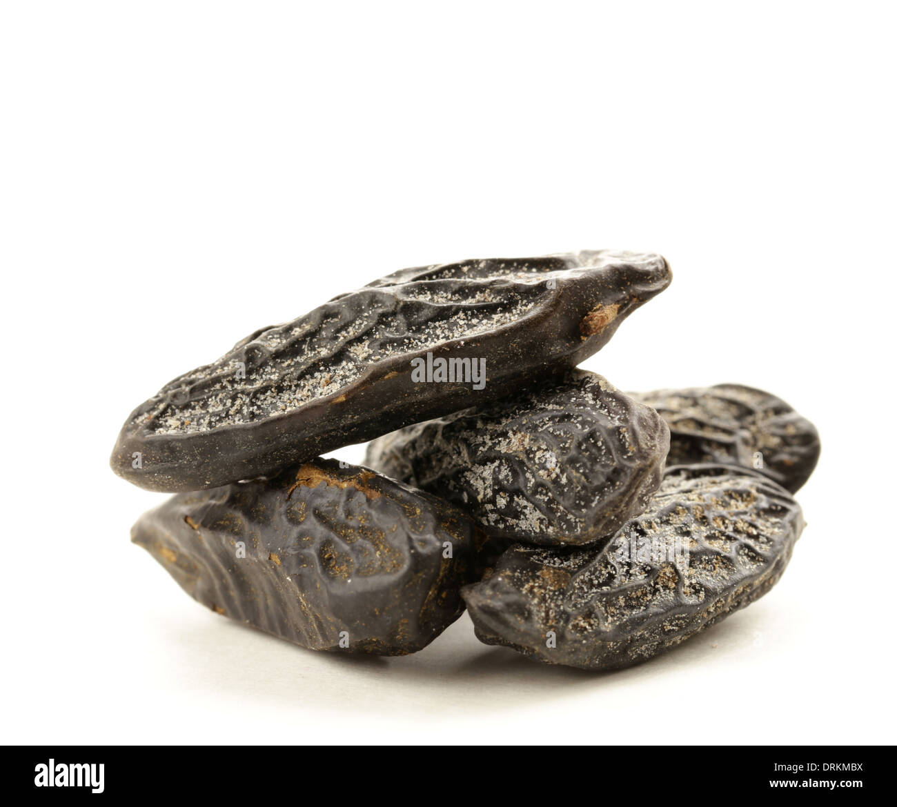 fragrant tonka bean spices on white background Stock Photo Alamy