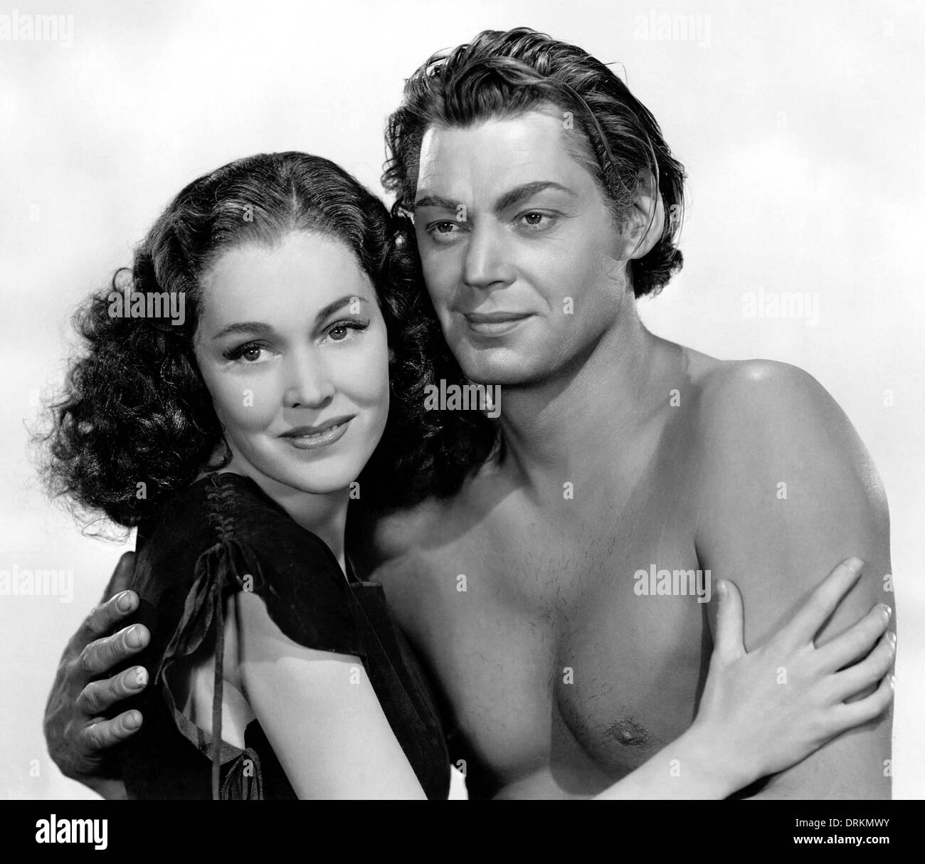 TARZAN FINDS A SON !  1939 MGM film with Maureen O'Sullivan and Johnny Weissmuller Stock Photo