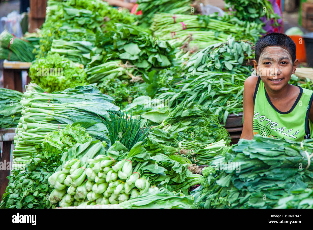 Vegetable market in Yangon, Myanmar Stock Photo 66201863 Alamy
