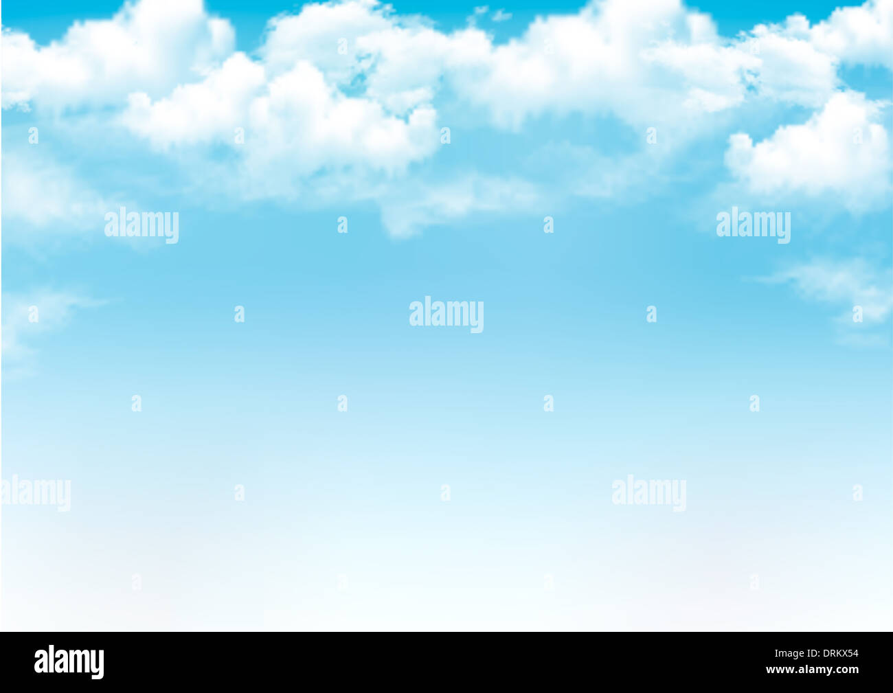 Blue sky with clouds. Vector background Stock Photo - Alamy