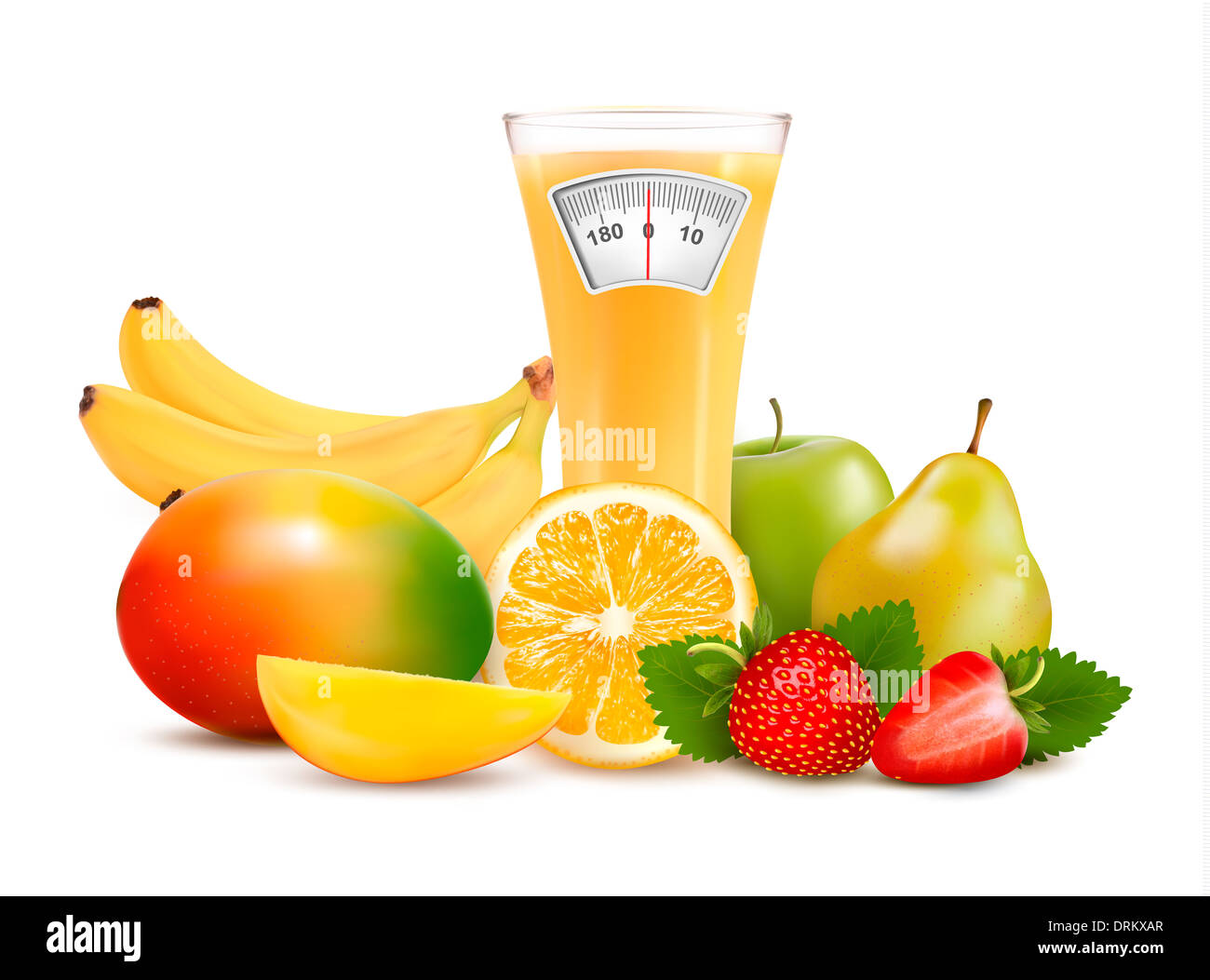 Group of healthy fruit. Diet concept. Vector Stock Photo Alamy