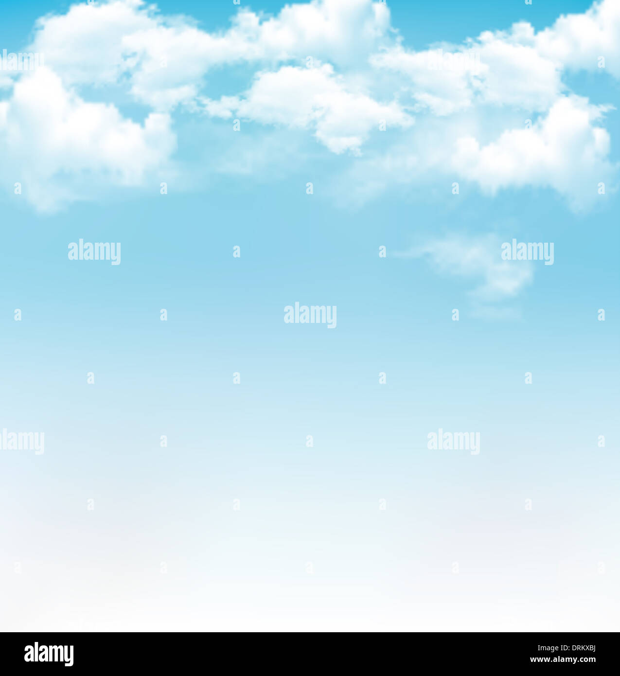 Blue sky with clouds. Vector background Stock Photo - Alamy