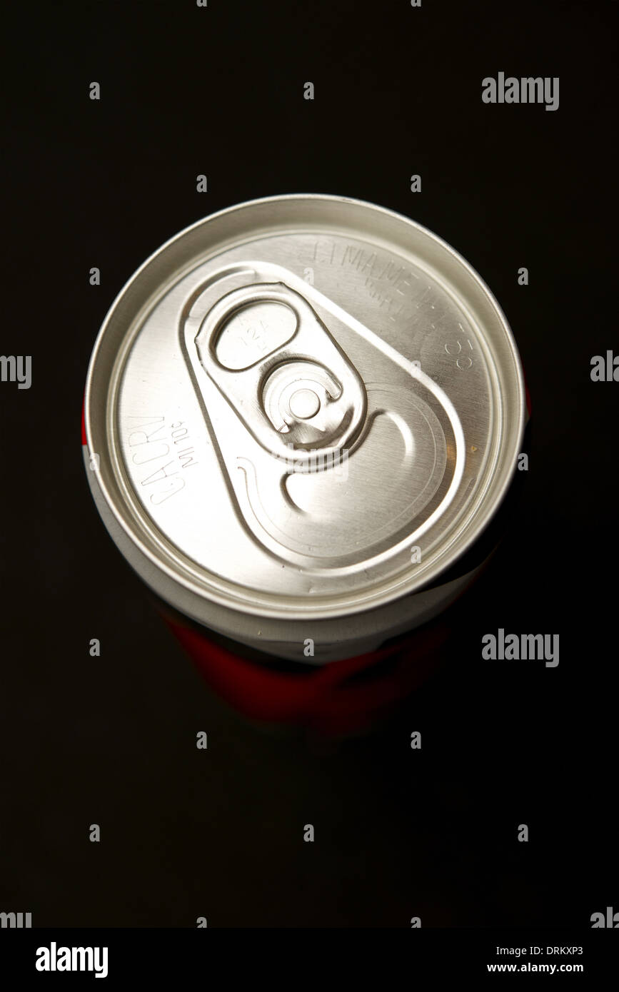 Energy Drink Can Top View Photo. Drinks Photo Collection. Stock Photo