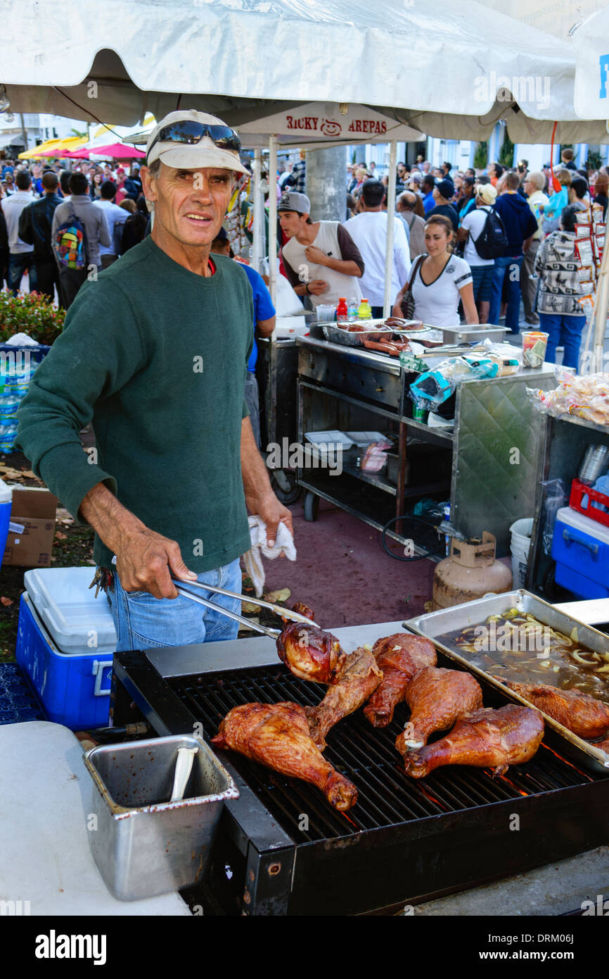 Miami Beach Florida Ocean Drive Art Deco Weekend festival street fair