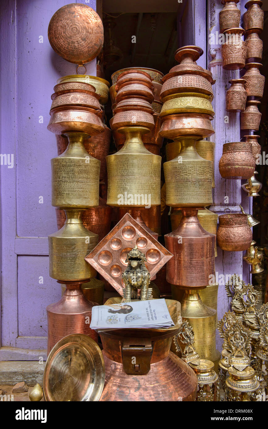 the brass district of old Kathmandu, Nepal Stock Photo Alamy