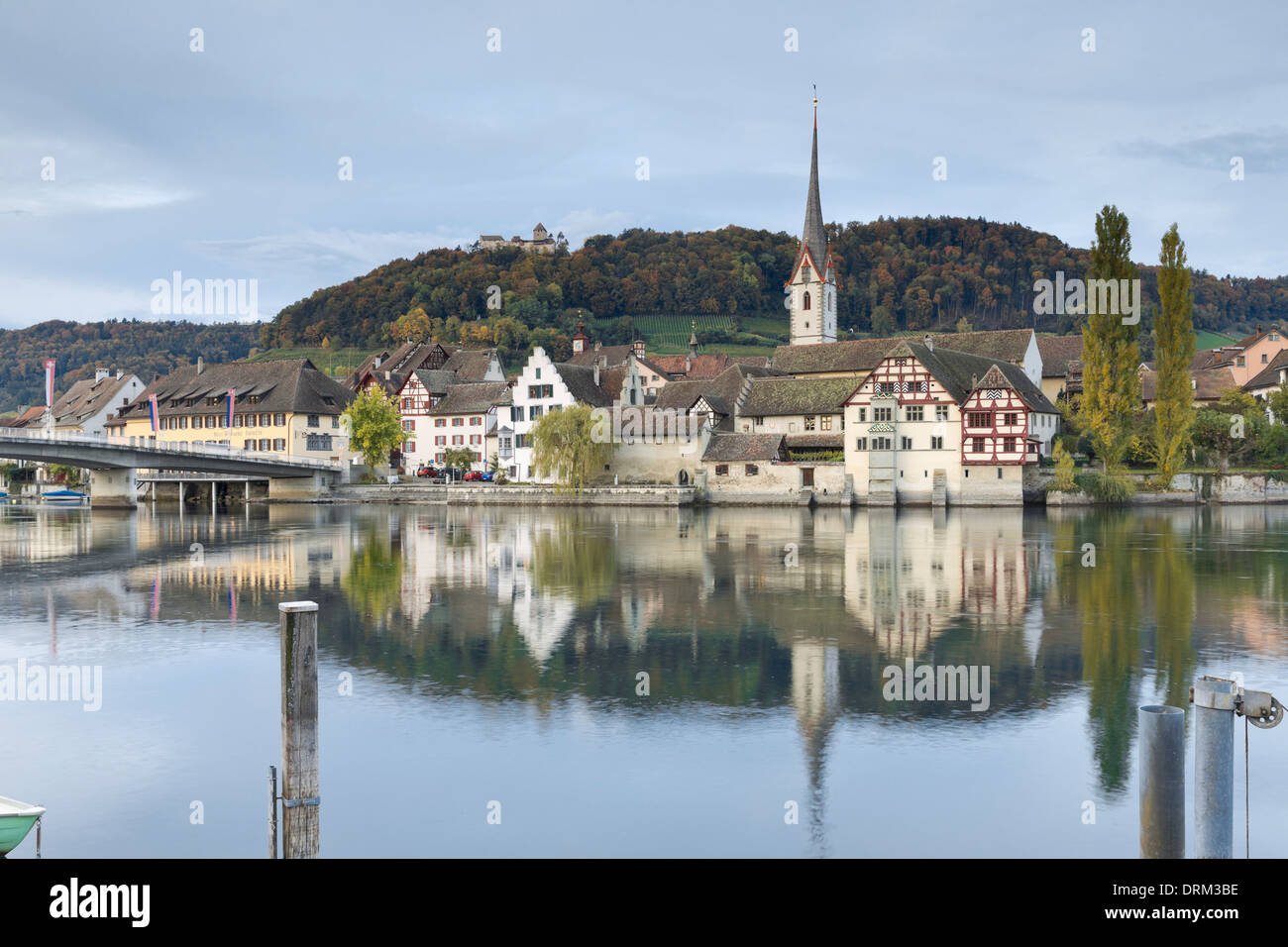Switzerland, Thurgau, old town Stein am Rhein in the morning Stock Photo