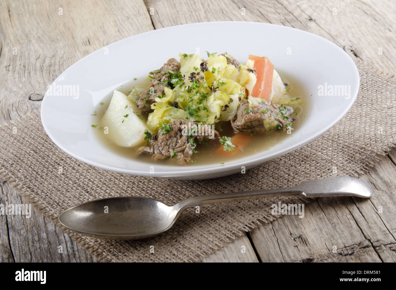 irish stew with beef and organic vegetable Stock Photo