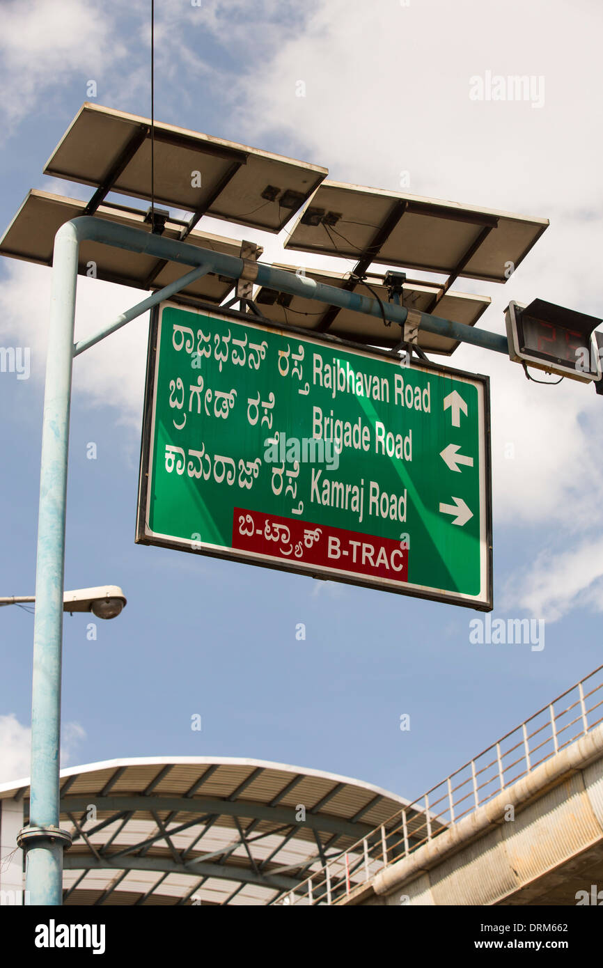 Solar traffic lights in Bangalore, Karnataka, India Stock Photo Alamy