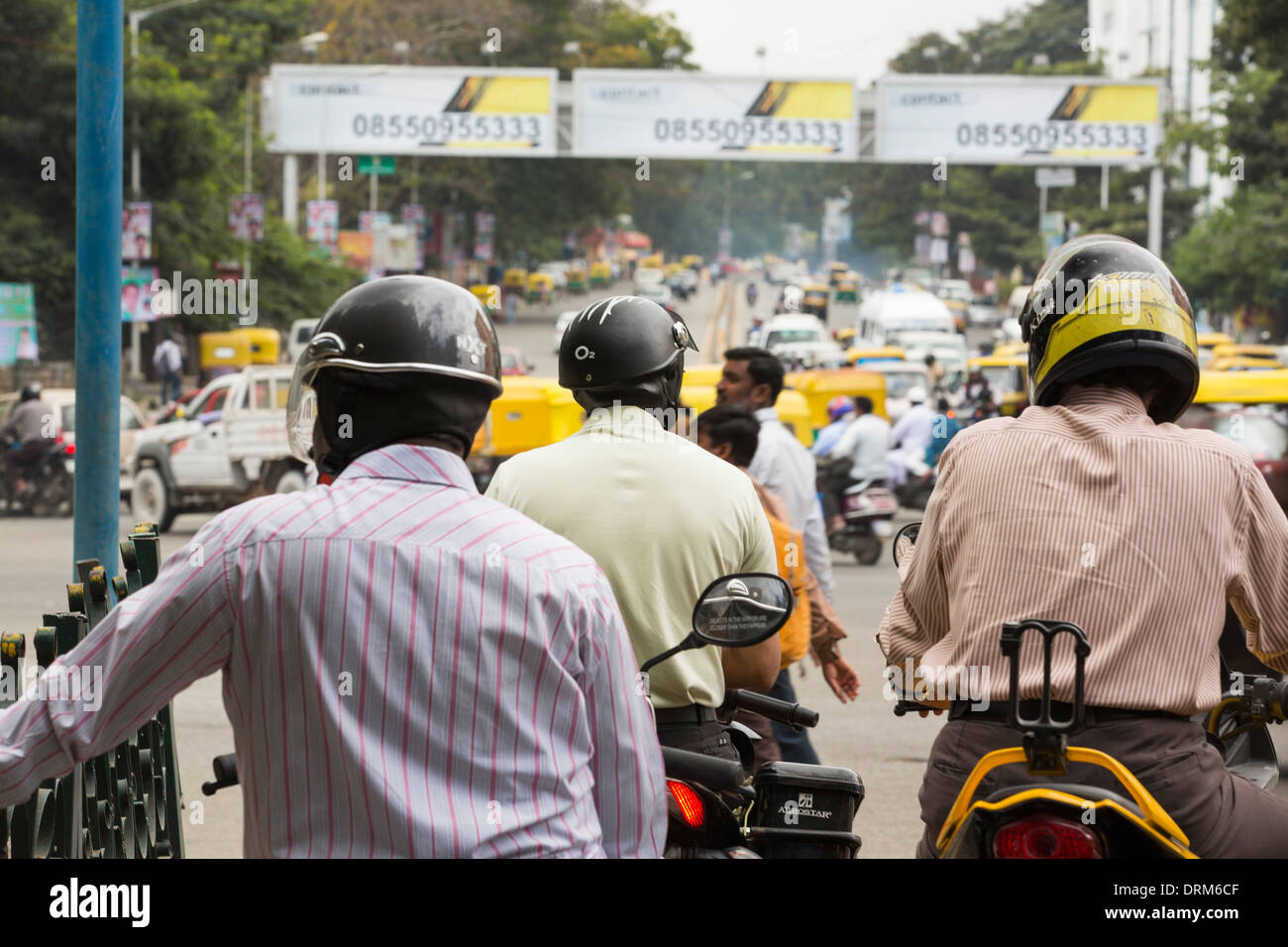 Traffic congestion in Bangalore, Karnataka, India. Stock Photo