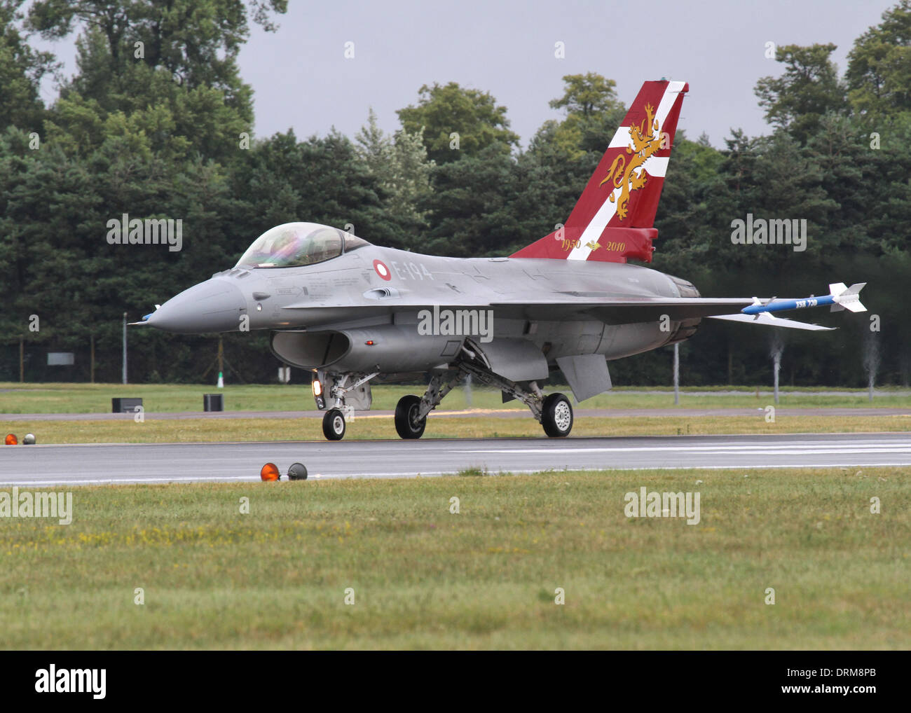 Danish General Dynamics F-16 Fighting Falcon flying at RIAT 2011 Stock Photo