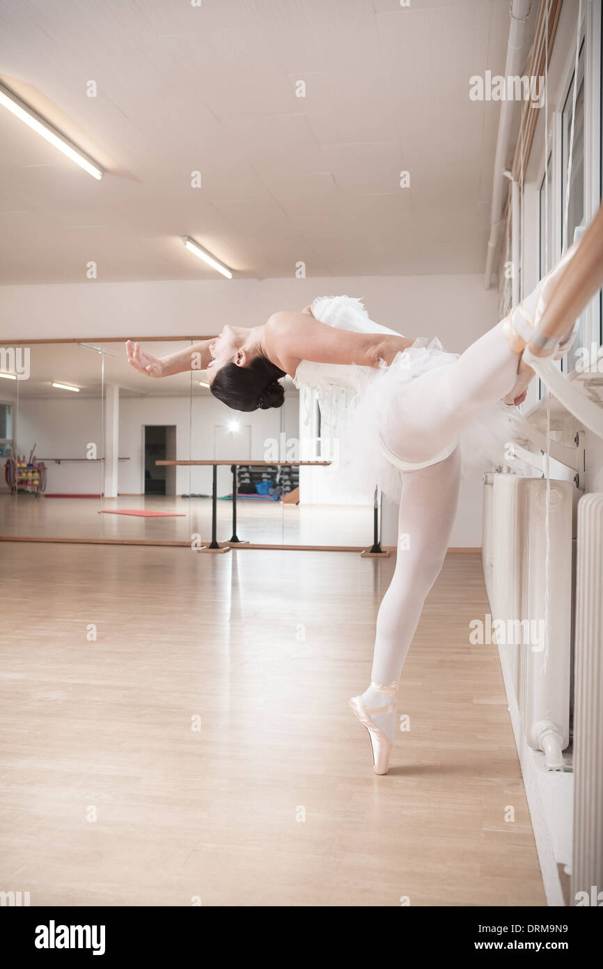 female ballet dancer at a rehearsal Stock Photo