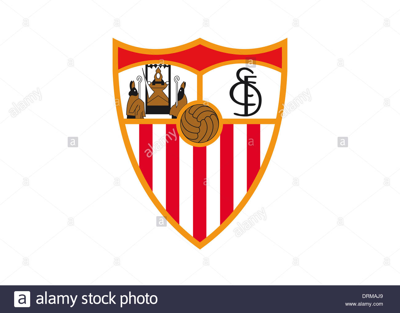 Sevilla FC logo flag symbol icon emblem Stock Photo ...