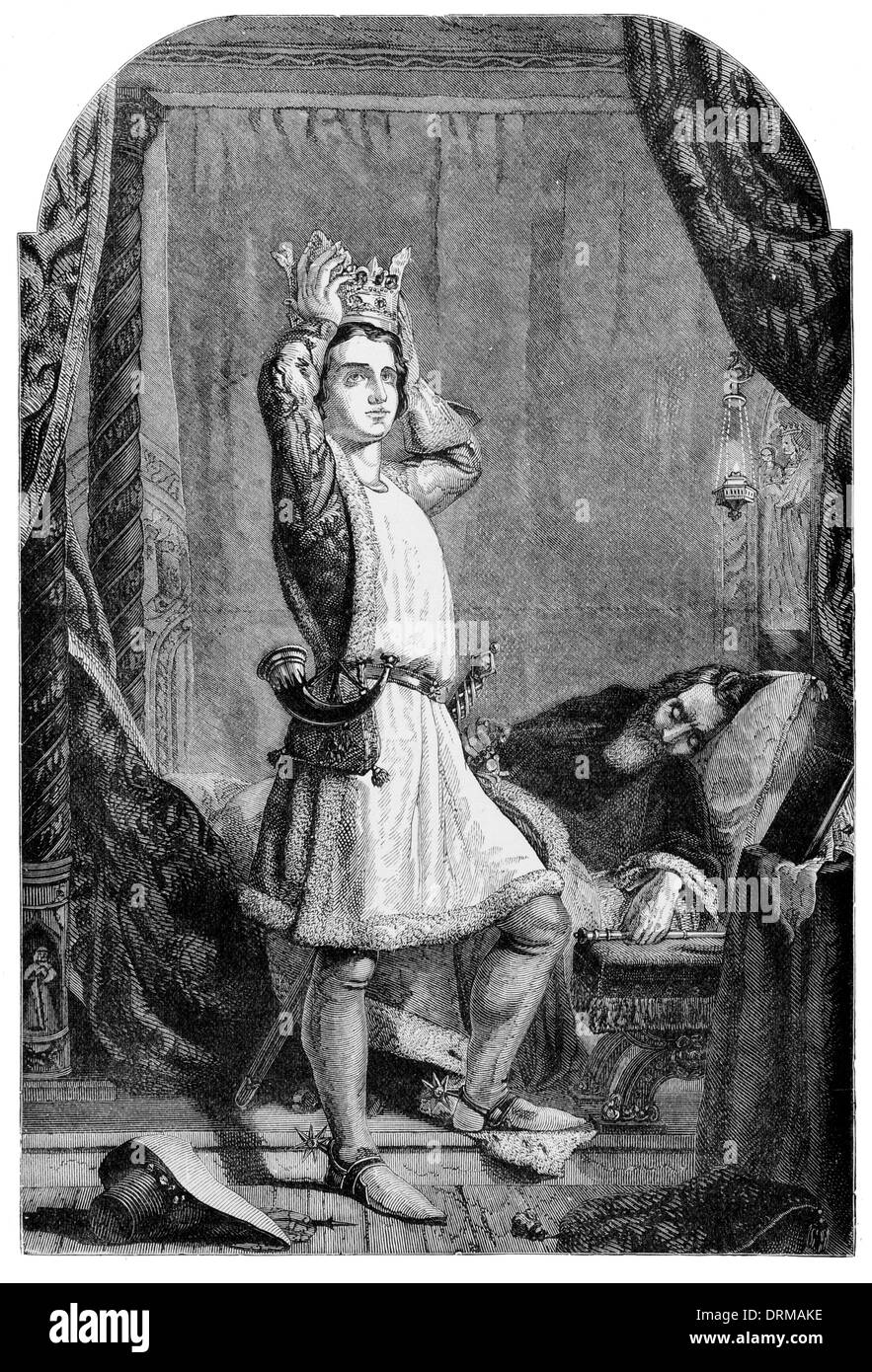 Henry, V  When Prince of Wales as Henry of Monmouth at the death of Richard II Stock Photo