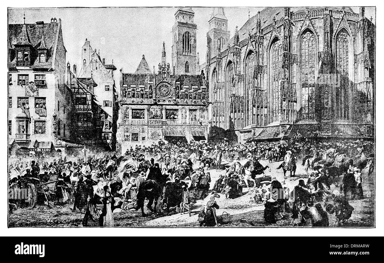The triumph of Gustavus Adolphus of Sweden at Nuremberg 1632 Stock Photo