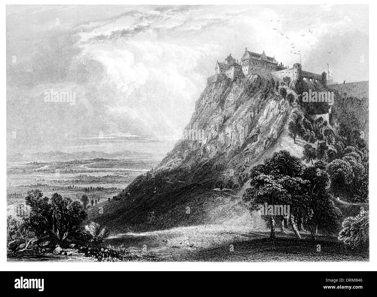 Stirling Castle Scotland circa 1850 Stock Photo