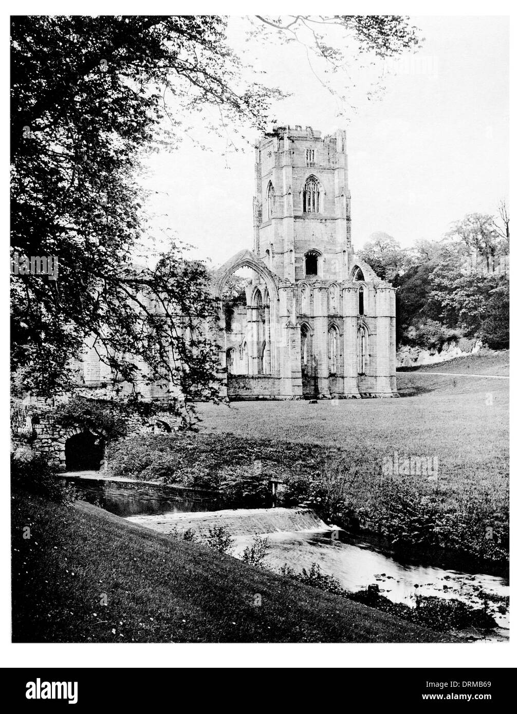 Fountain's Abbey Photographed Circa 1910 Stock Photo