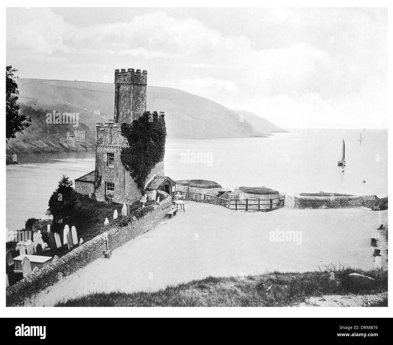 Forward Point , Dartmouth Devon circa 1910 Stock Photo