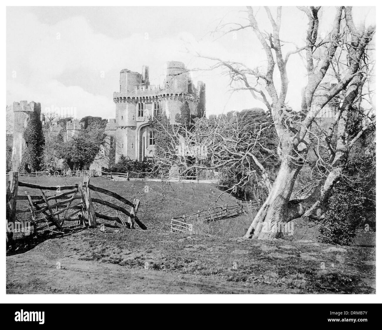 Hurstmonceaux castle, Tudor castle East Sussex, the gateway Photographed Circa 1910 Stock Photo