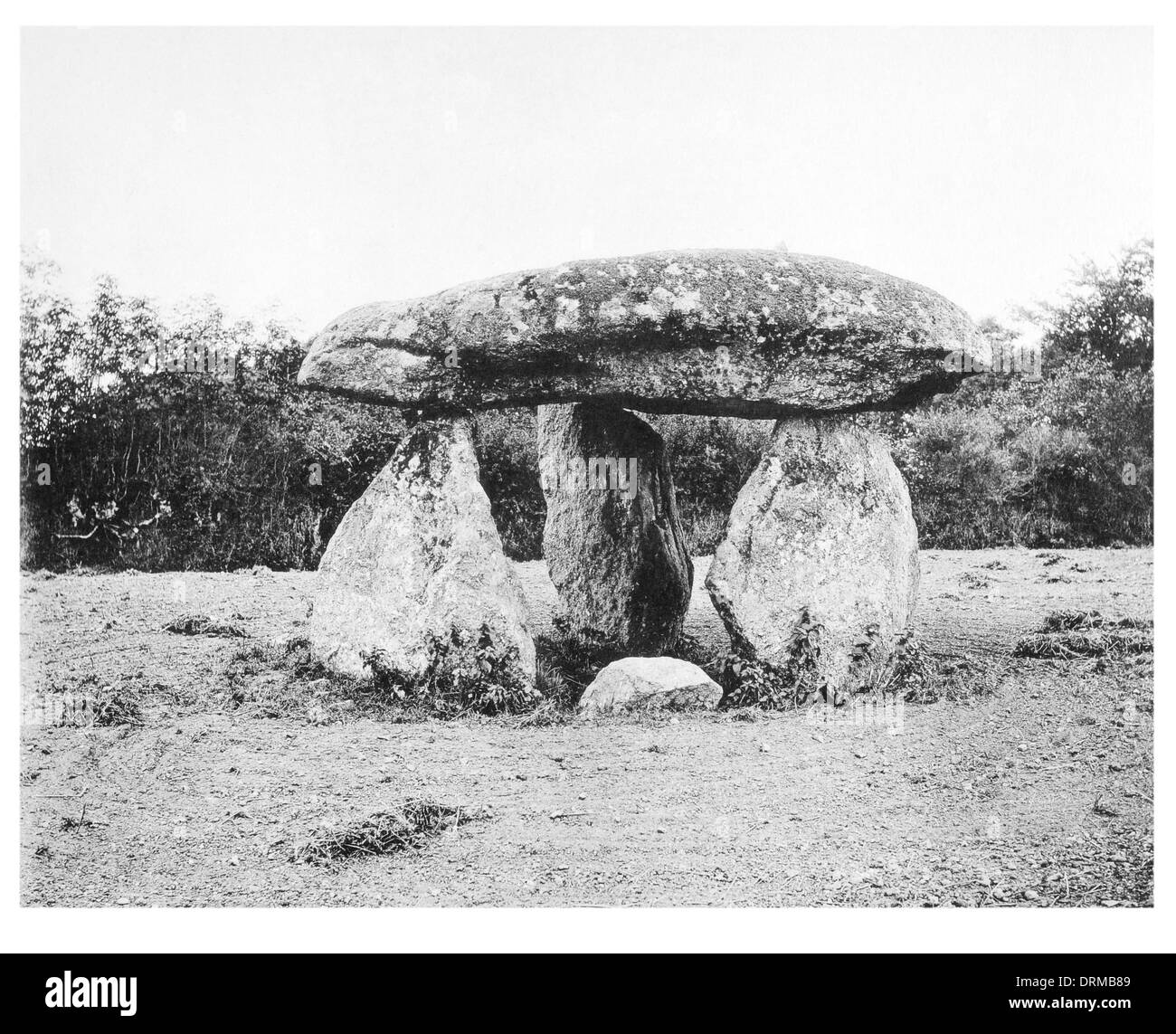 Spinster's Rock, Chagford Dartmoor Devon Photographed Circa 1910 Stock Photo