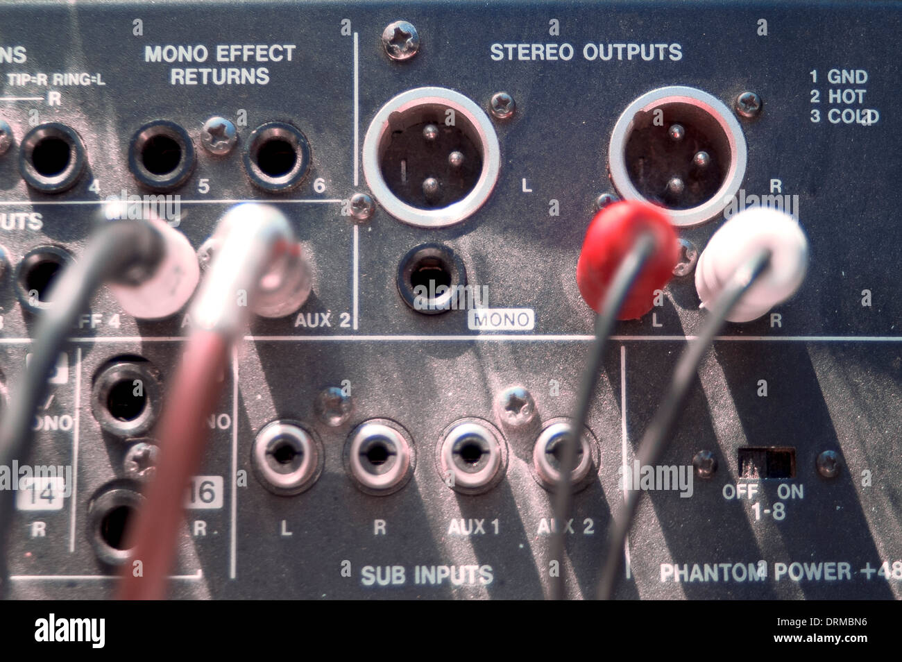old analogue sound mixer Stock Photo Alamy