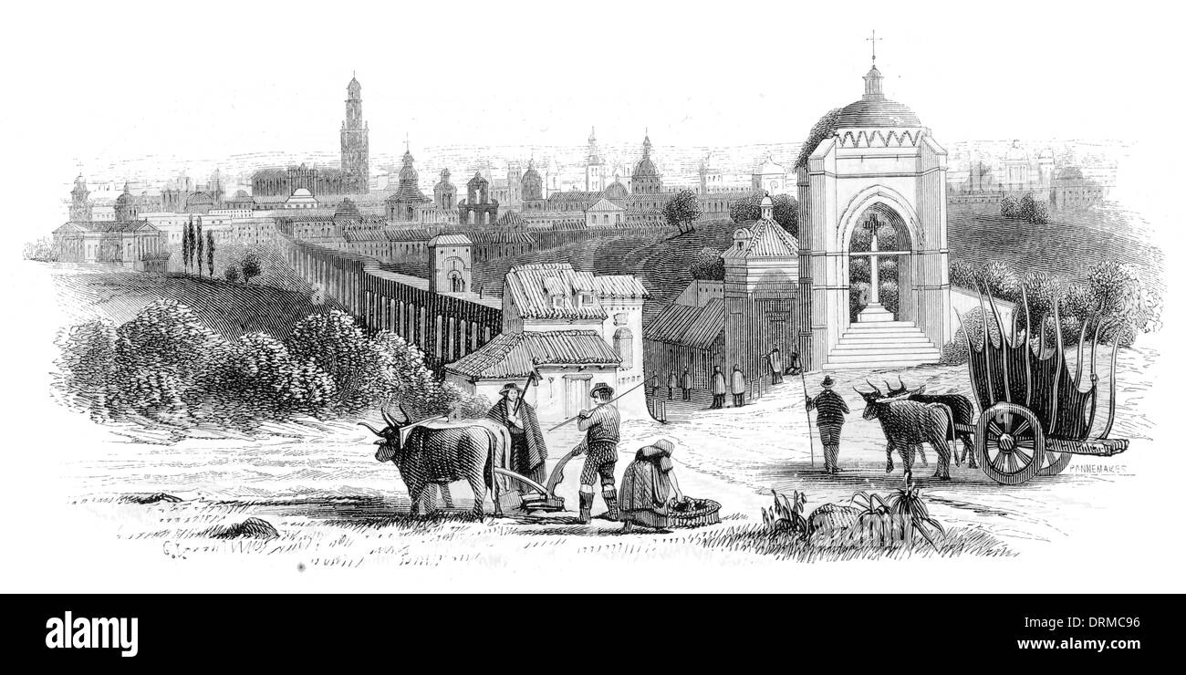 Seville Spain circa 1848 Stock Photo