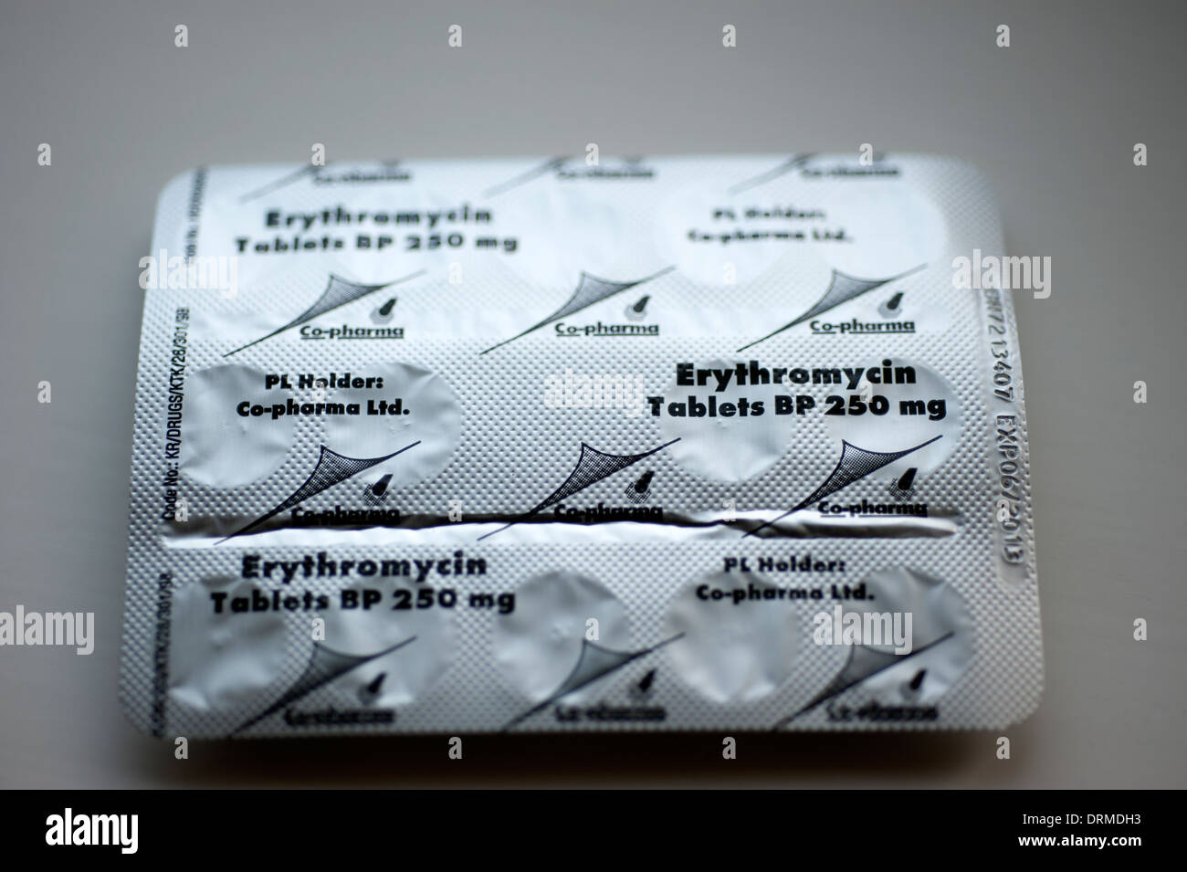 Erythromycine 250 mg indication