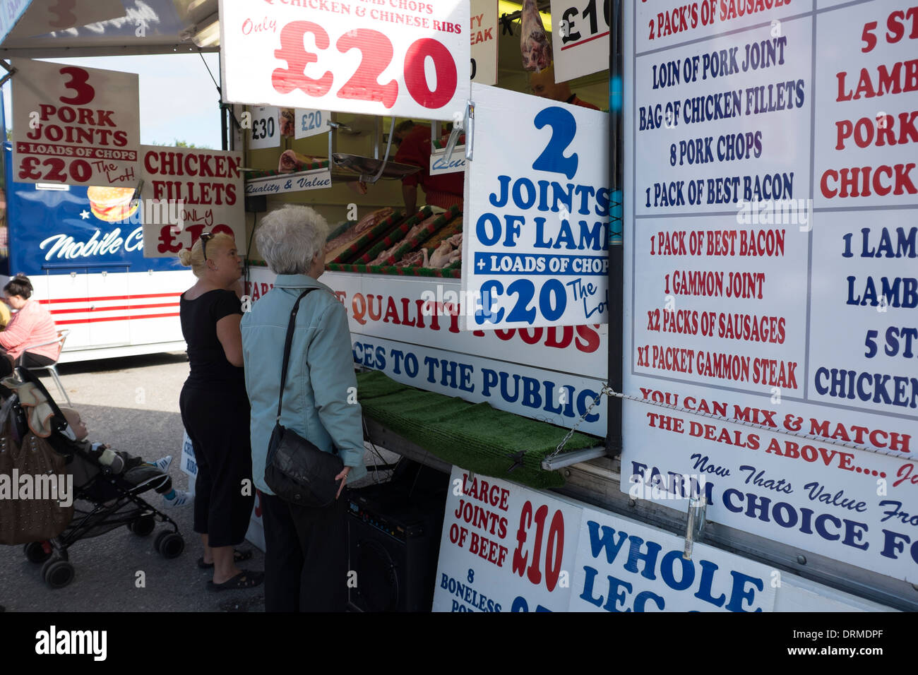 Mobile Meat Seller Van Quality Food Trade Public Stock Photo Alamy