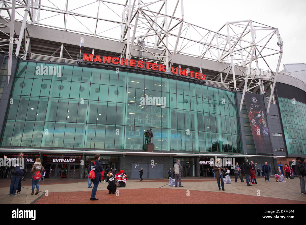 Football fans at Old Trafford in Stretford, the home of Machester ...