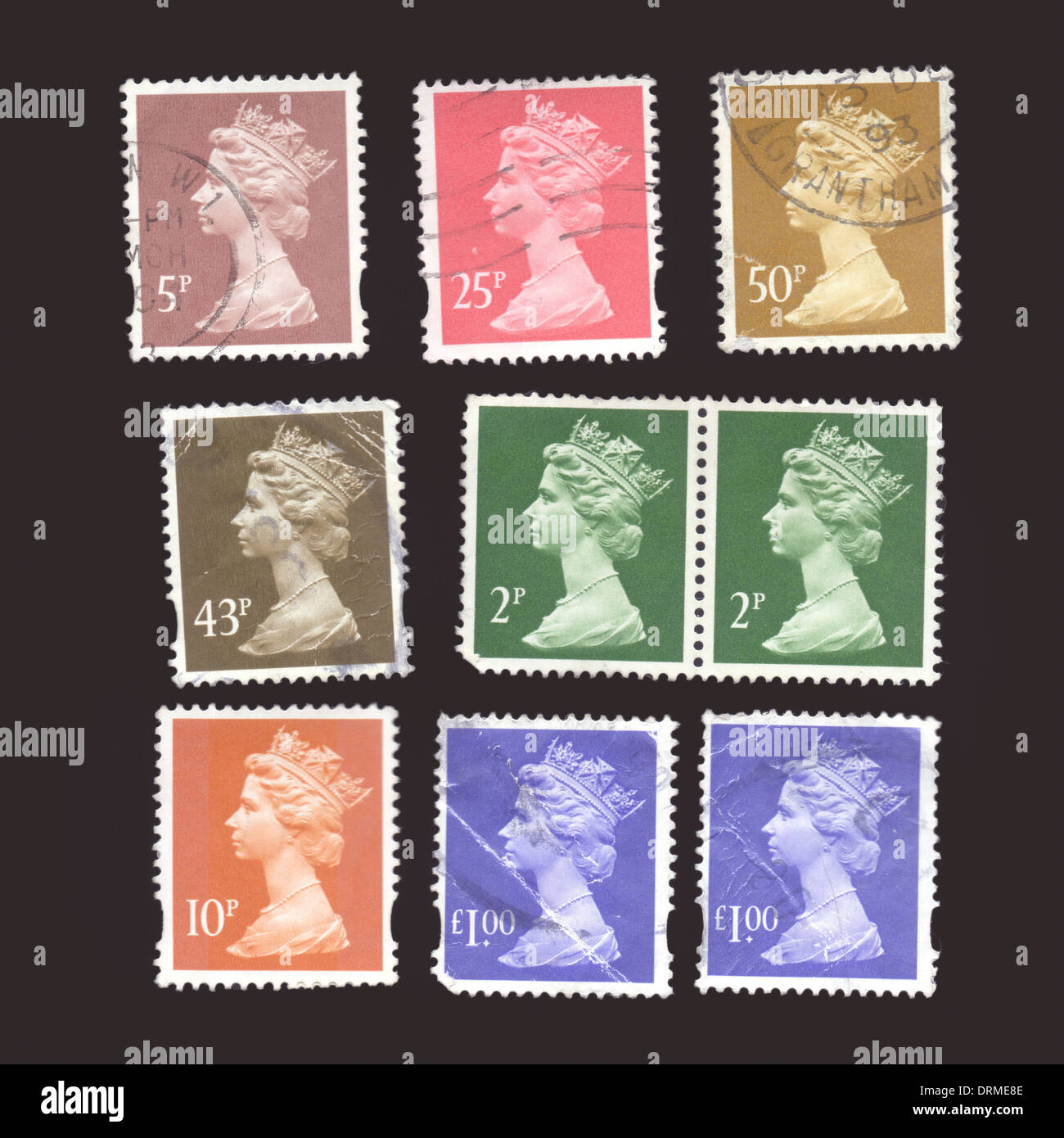 Britain UK Selection of various used British Royal Mail postage stamps