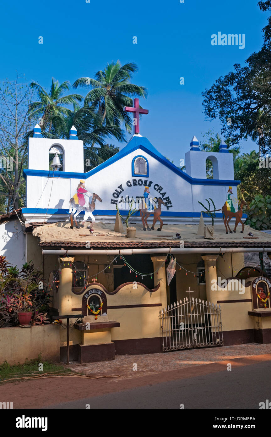 Holy Cross chapel Agarwaddo Calangute Bardez Goa India Stock Photo