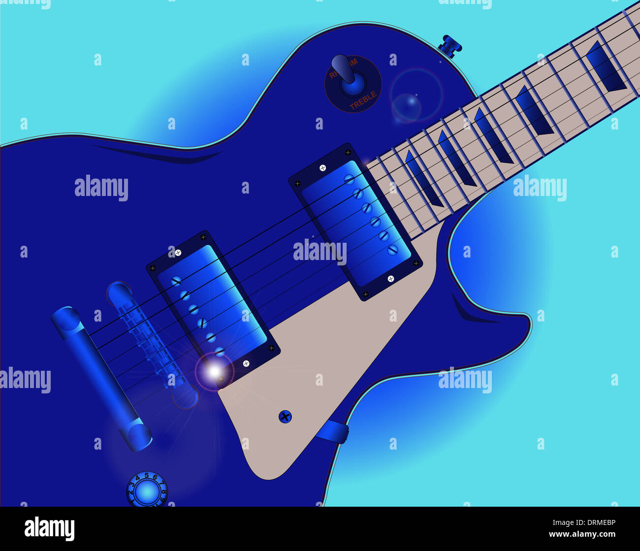 Close up of the definitive blues electric guitar in blue Stock Photo ...