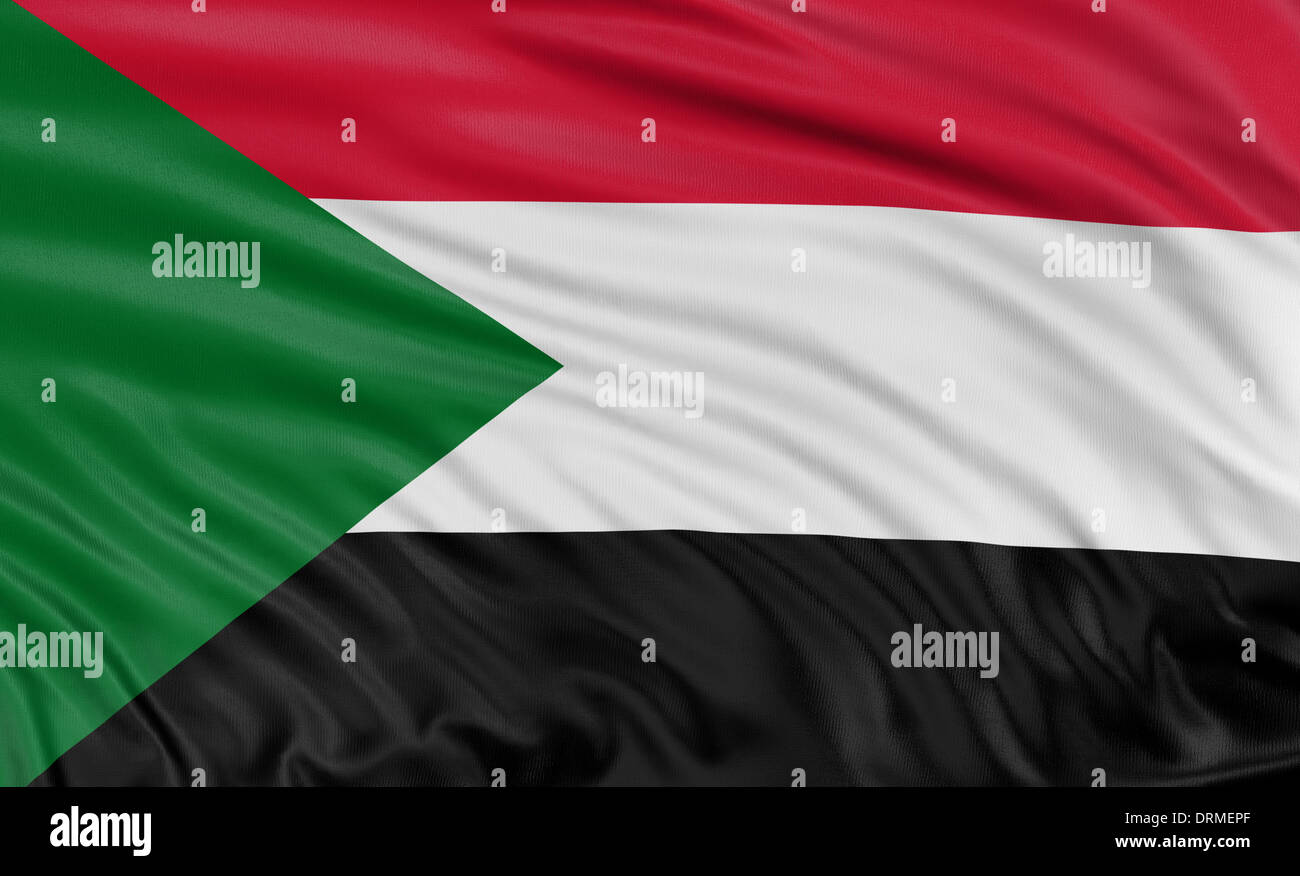 Sudan national flag render hi-res stock photography and images - Alamy
