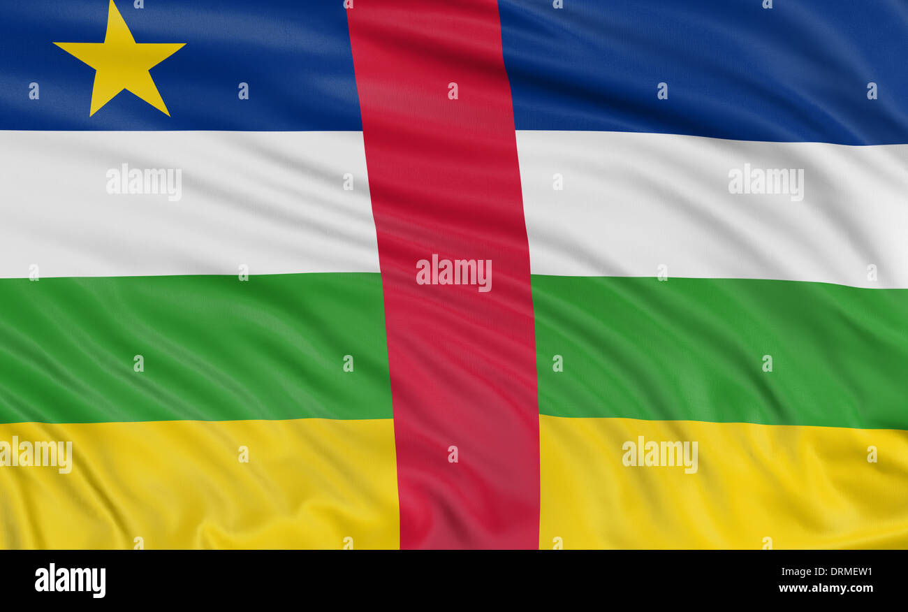3D Central African Republic flag Stock Photo - Alamy