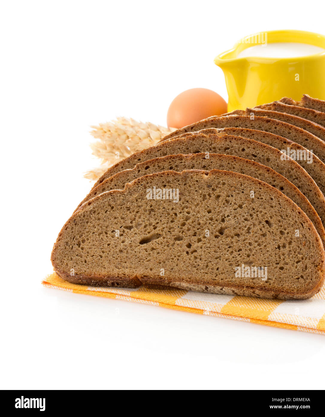 fresh bread isolated on white background Stock Photo - Alamy