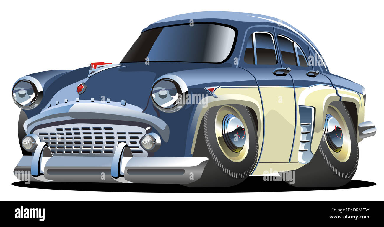 cartoon retro car Stock Photo