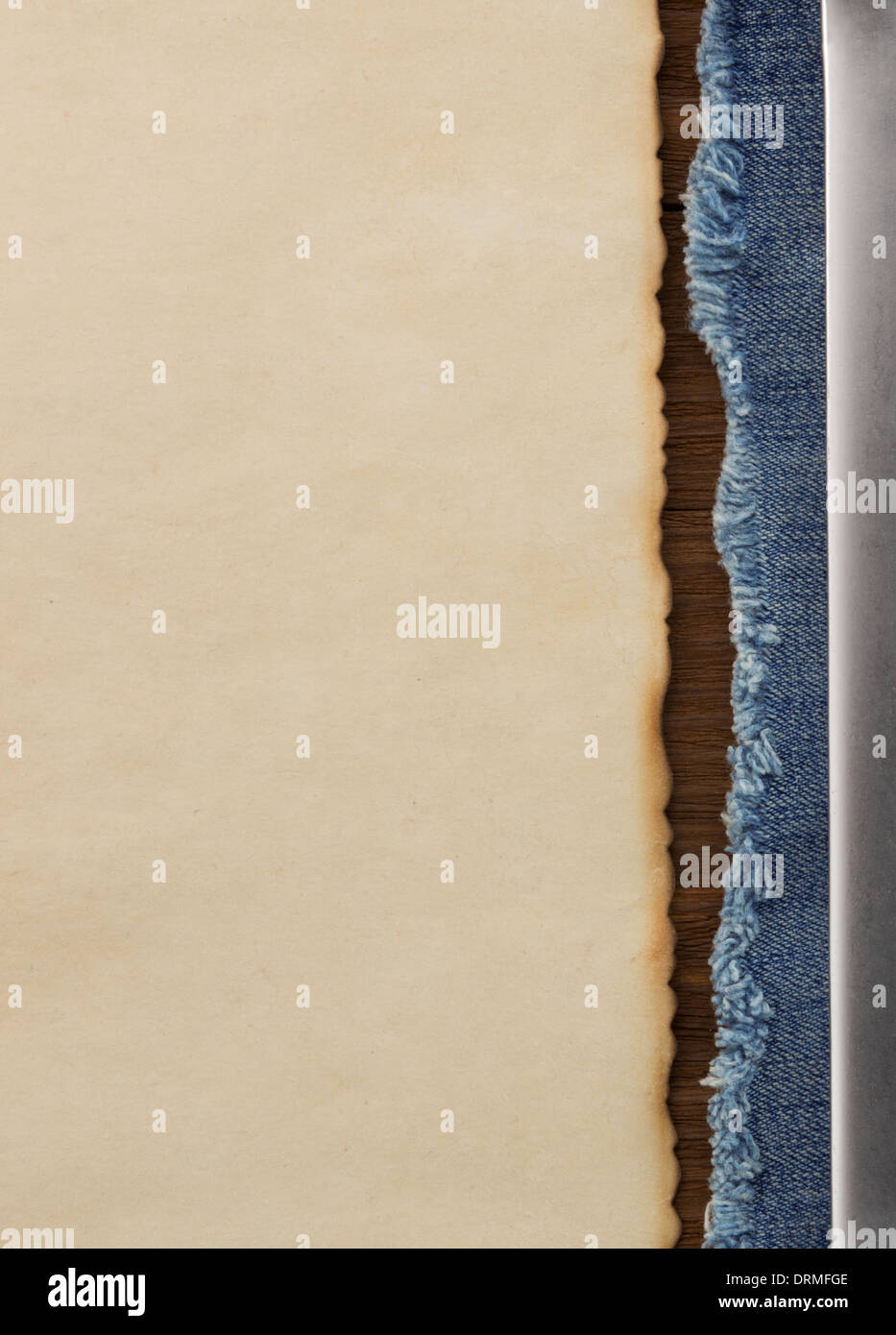blue jean and old paper background Stock Photo Alamy