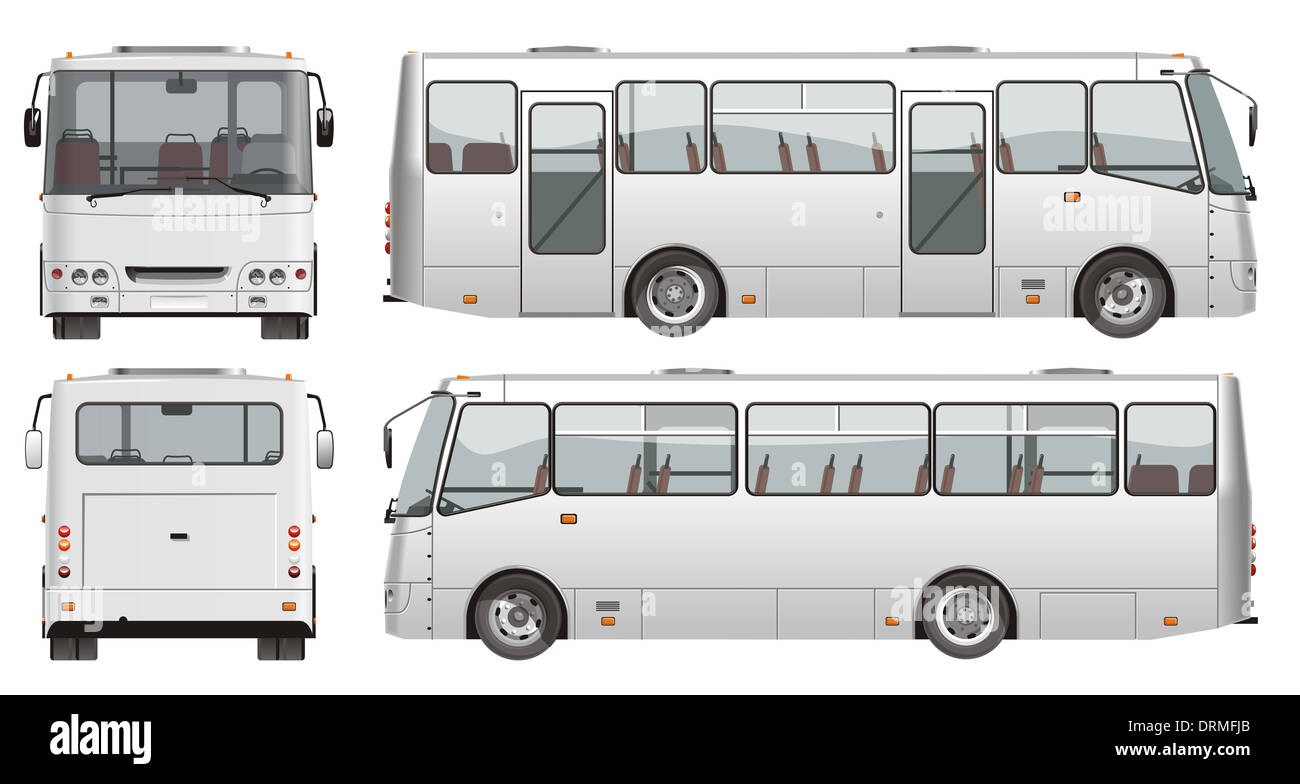 innerstädtischen Personenverkehr Mini-Bus Stock Photo