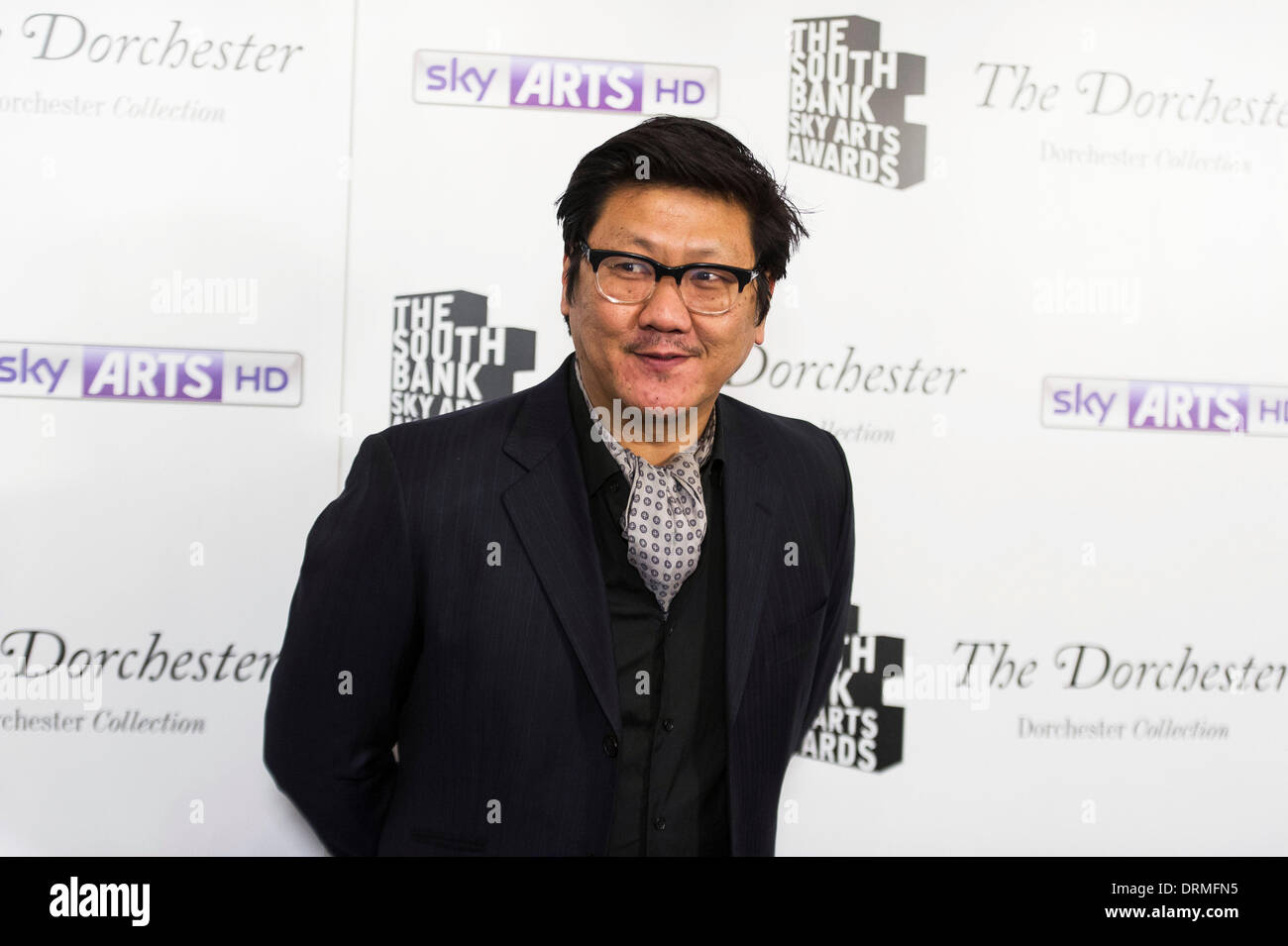 Benedict Wong at the South Bank Sky Arts awards at Dorchester Hotel on January 27, 2014 in London, England. Stock Photo