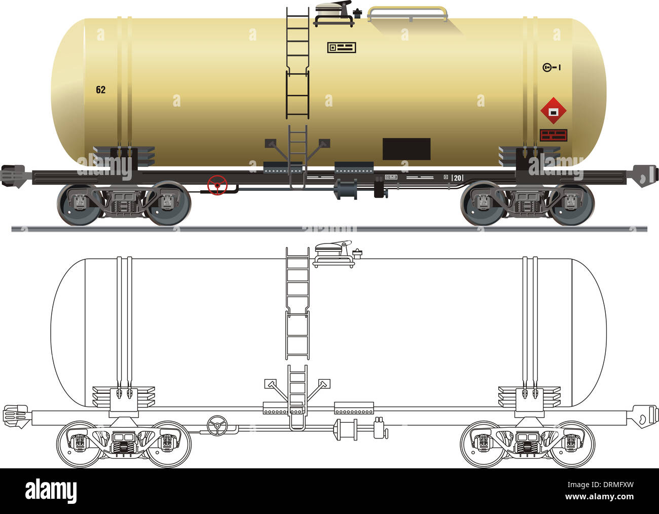 Railroad tank cars Stock Photo