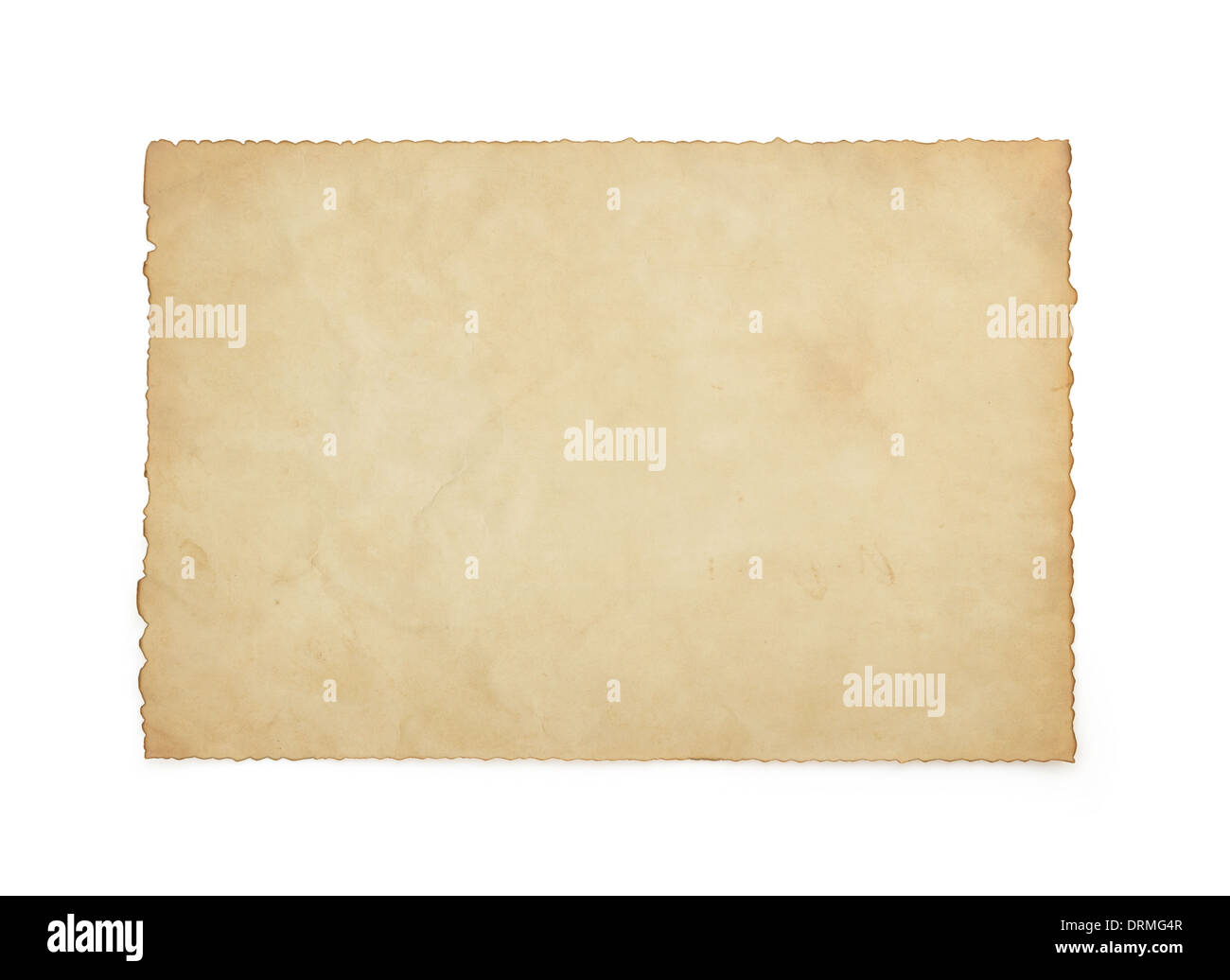 paper vintage parchment isolated on white background Stock Photo - Alamy