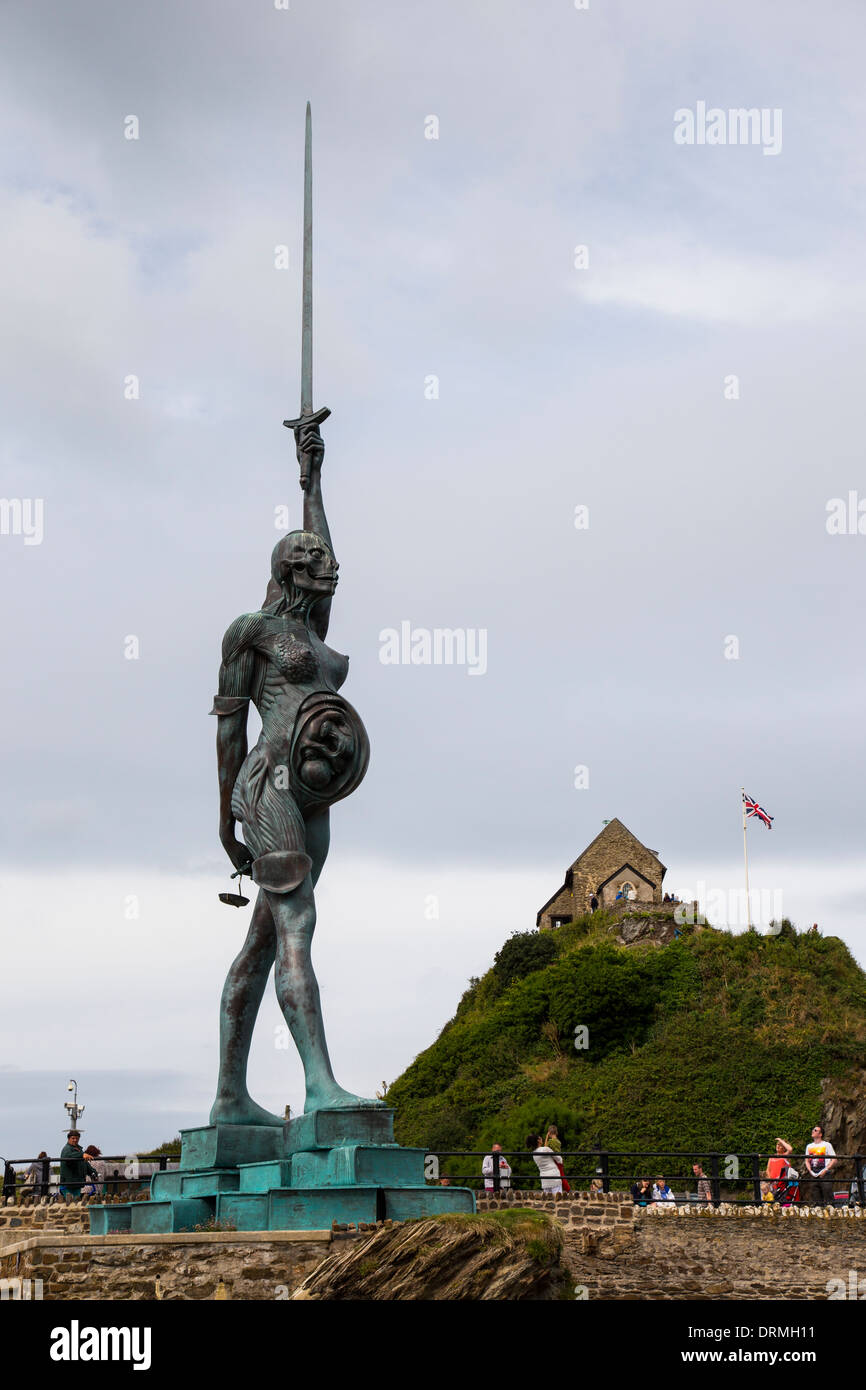 Damien Hirst Verity Statue Ilfracombe Stock Photo Alamy Damien Hirst Verity Statue Ilfracombe Stock Photo Alamy