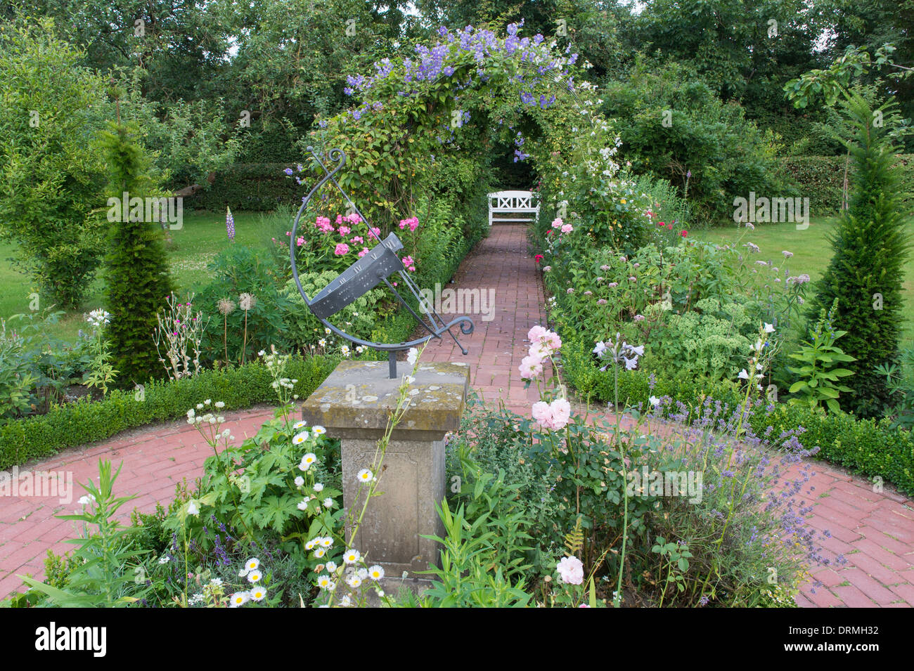 cottage garden in elsten, lower saxony, germany Stock Photo
