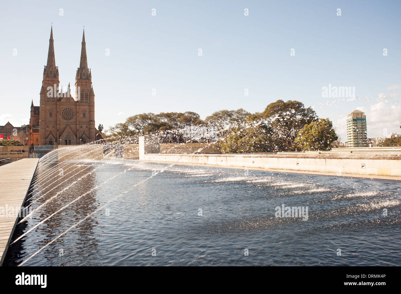 Fountain. St Mary's Cathedral Sydney. Stock Photo