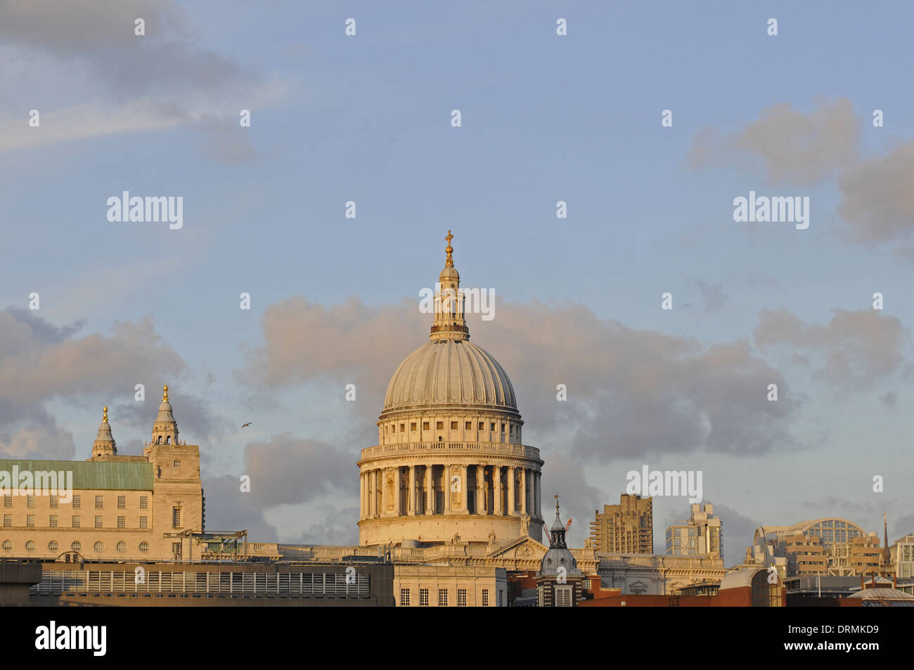 Cupola of St Paul's Cathedral and London Skyline London England Stock Photo