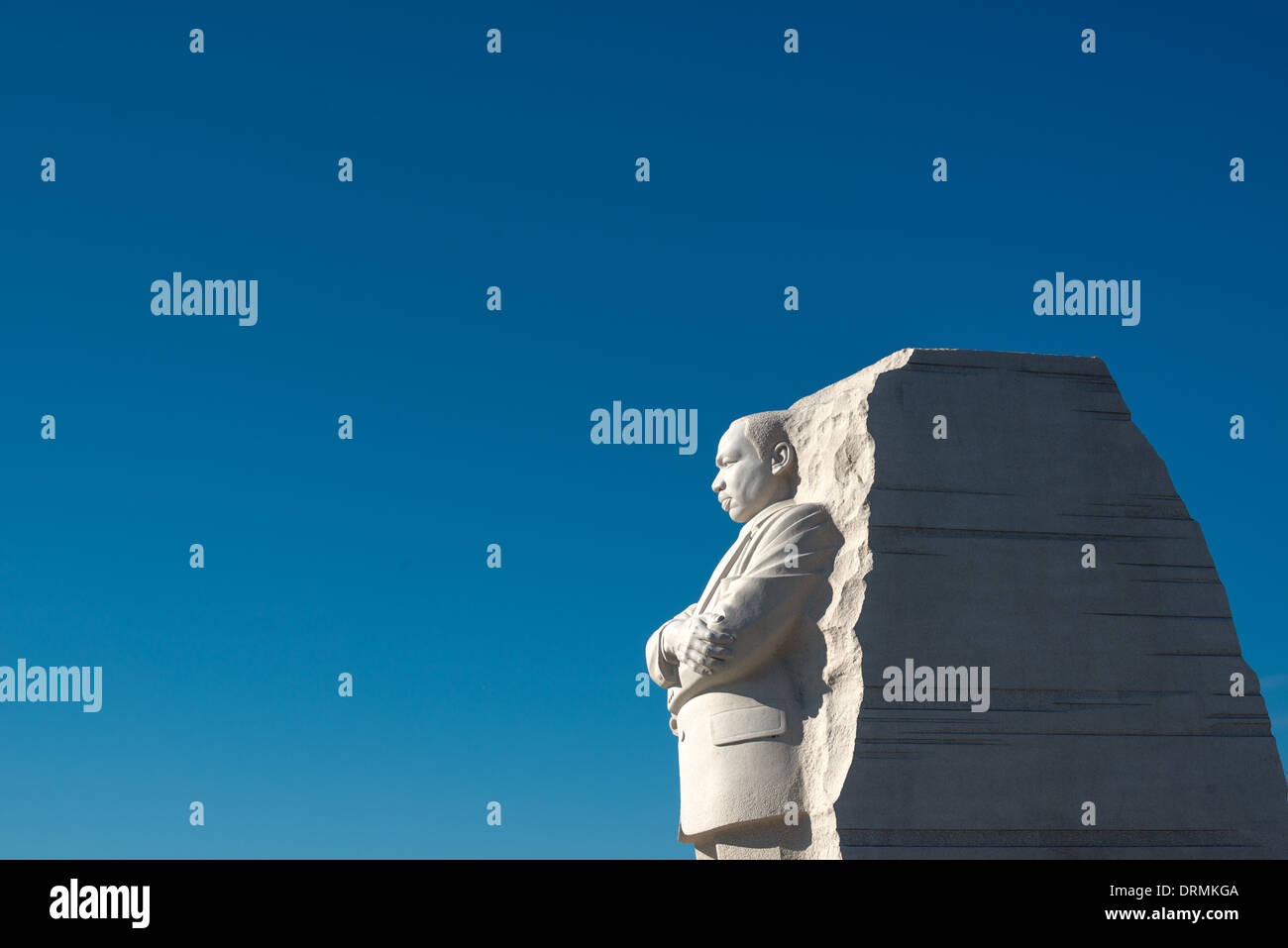 The statue of civil rights leader Dr Martin Luther King Jr emerging out ...