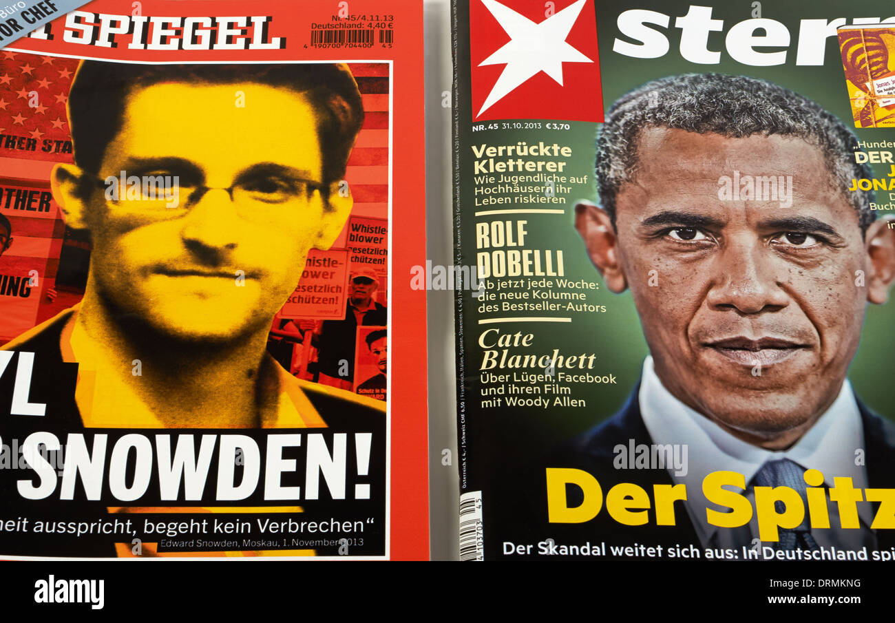 Der Spiegel & Stern, German weekly news magazines Stock Photo - Alamy