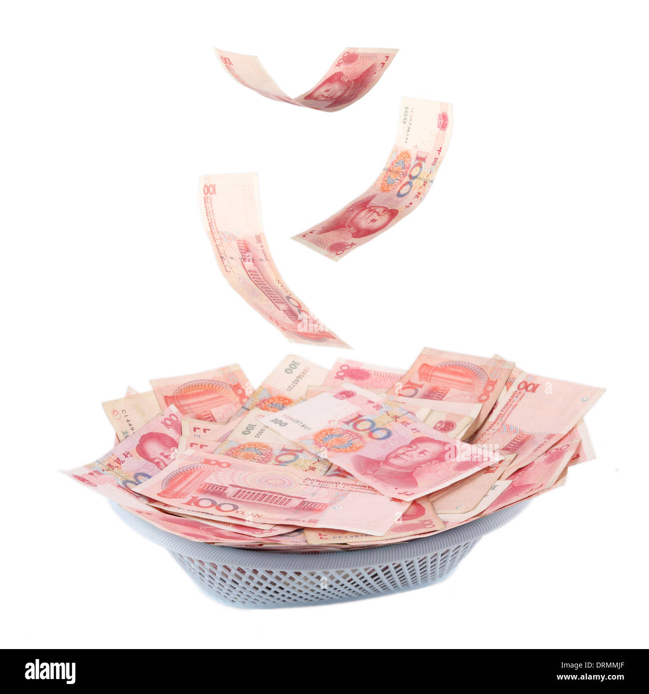 chinese money is raining down Stock Photo